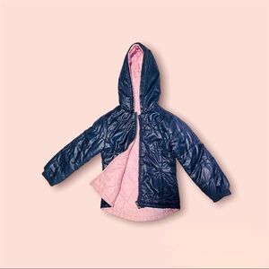 PRICED TO SELL: Reversible toddlers winter coat. Size 2/3. Good condition.